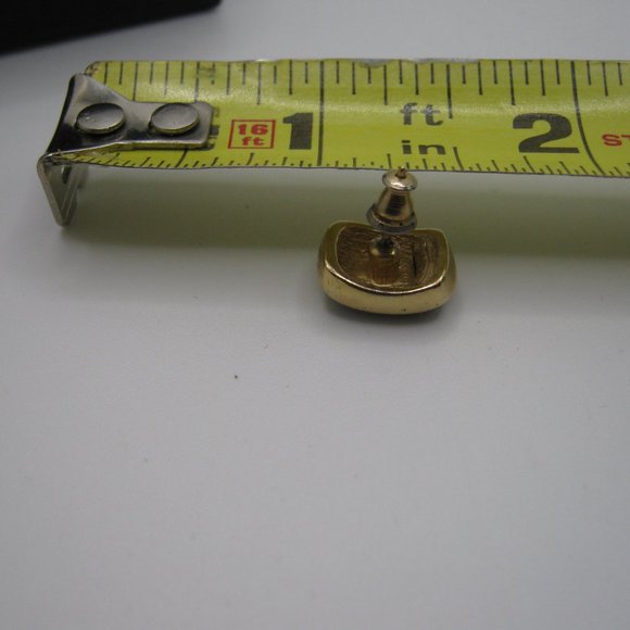 Vintage Christian Dior Gold Blue Lapis Earrings - Picture 4 of 7